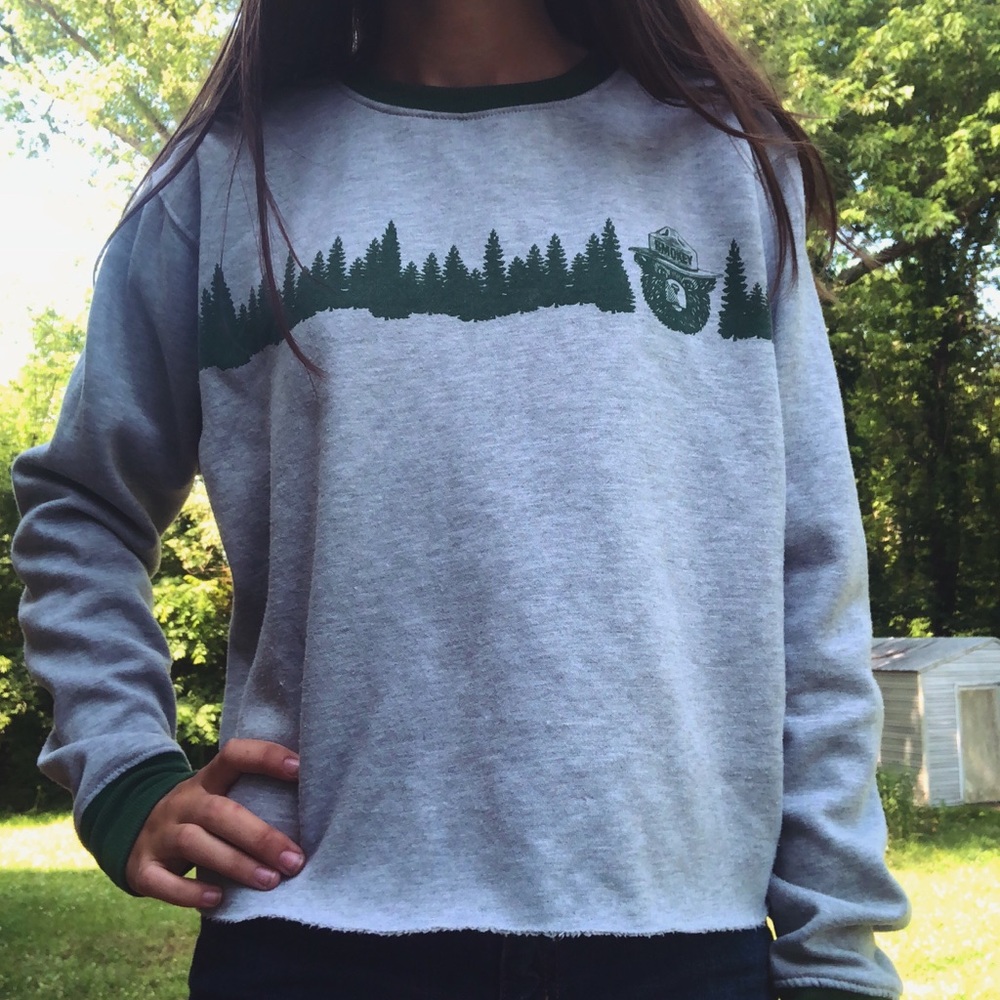 Smokey the Bear Cropped Sweatshirt
